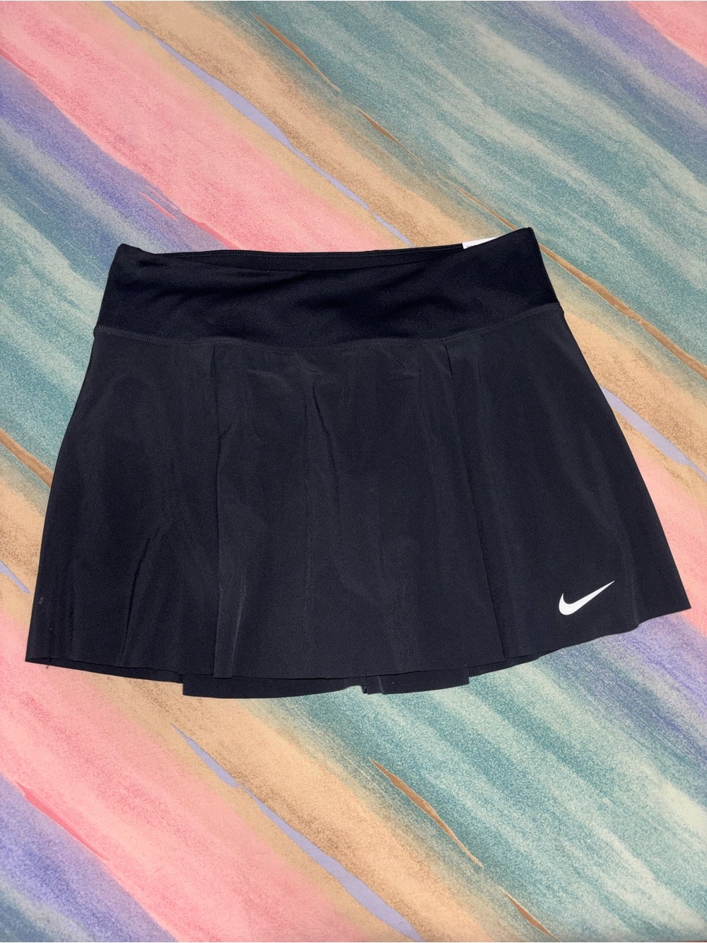 NWT Nike Dri-Fit Advantage Tennis Skort Skirt Women's size L Black Short length